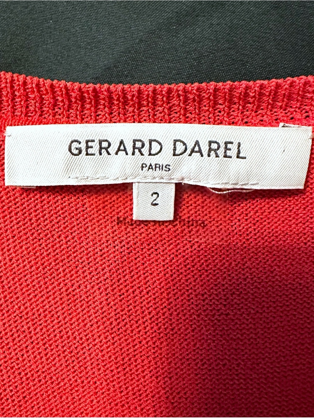 Gerard Darel Red Orange Short Sleeve Shirt Size 2 View 4